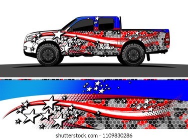 car decal design vector. abstract racing livery for vehicle vinyl wrap