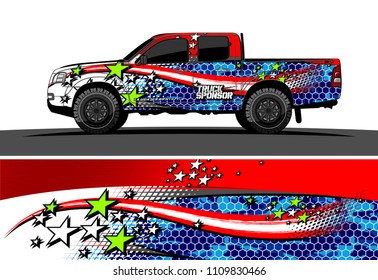 car decal design vector. abstract racing livery for vehicle vinyl wrap