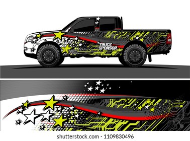 car decal design vector. abstract racing livery for vehicle vinyl wrap