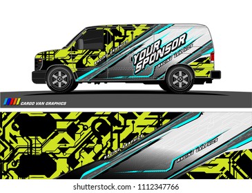 car decal design vector. abstract background for vehicle vinyl wrap