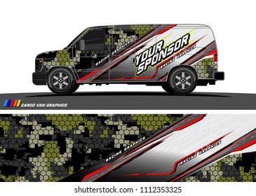 car decal design vector. abstract background for vehicle vinyl wrap
