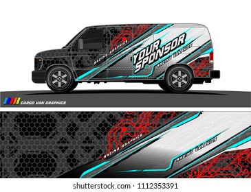 car decal design vector. abstract background for vehicle vinyl wrap
