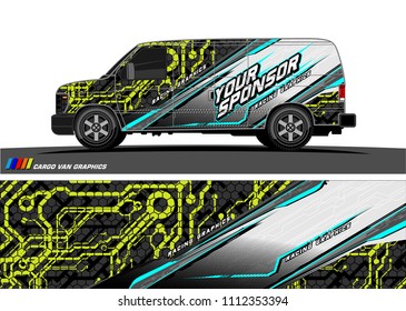car decal design vector. abstract background for vehicle vinyl wrap
