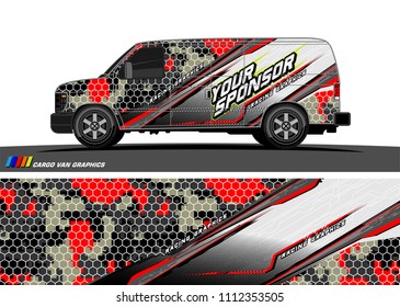 car decal design vector. abstract background for vehicle vinyl wrap
