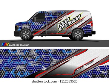 car decal design vector. abstract background for vehicle vinyl wrap
