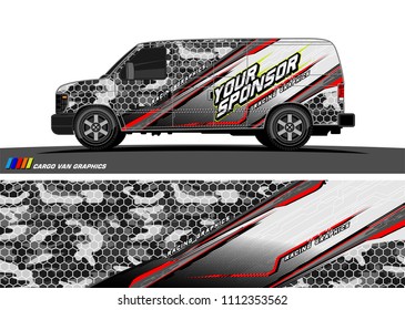 car decal design vector. abstract background for vehicle vinyl wrap
