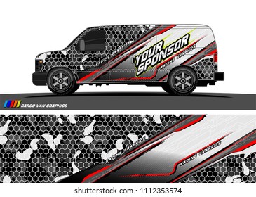 car decal design vector. abstract background for vehicle vinyl wrap
