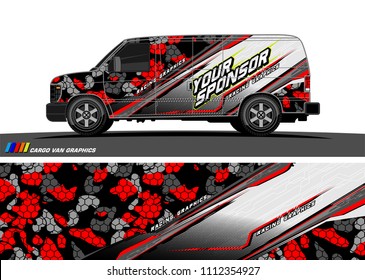 car decal design vector. abstract background for vehicle vinyl wrap