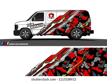 car decal design vector. abstract background for vehicle vinyl wrap