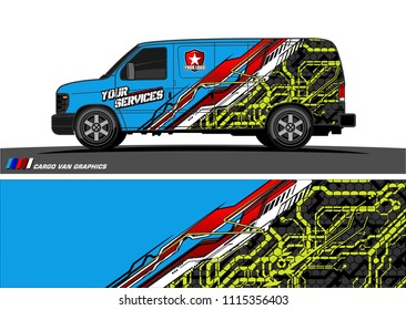 car decal design vector. abstract background for vehicle vinyl wrap
