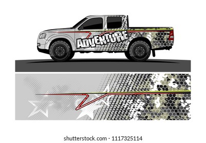 car decal design vector. abstract background livery for vehicle wrap vinyl ready
