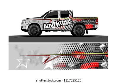 car decal design vector. abstract background livery for vehicle wrap vinyl ready
