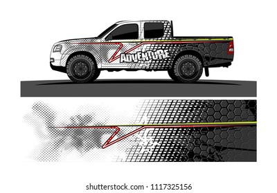 car decal design vector. abstract background livery for vehicle wrap vinyl ready
