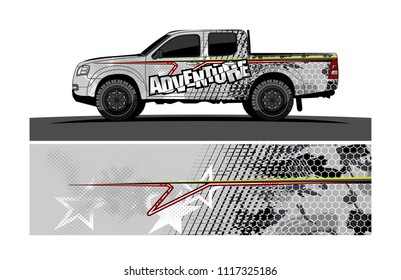 car decal design vector. abstract background livery for vehicle wrap vinyl ready
