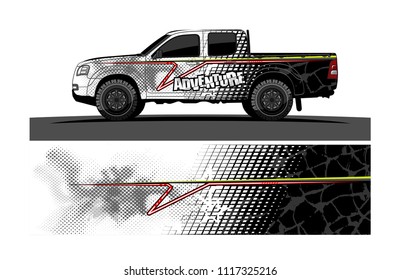 car decal design vector. abstract background livery for vehicle wrap vinyl ready
