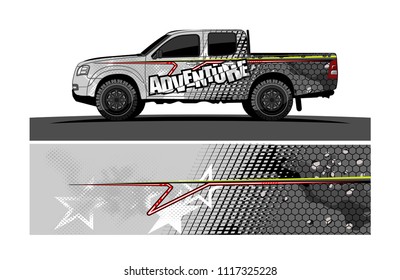car decal design vector. abstract background livery for vehicle wrap vinyl ready
