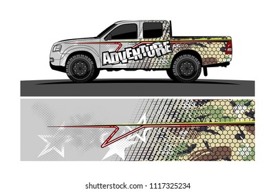 car decal design vector. abstract background livery for vehicle wrap vinyl ready
