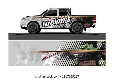 car decal design vector. abstract background livery for vehicle wrap vinyl ready
