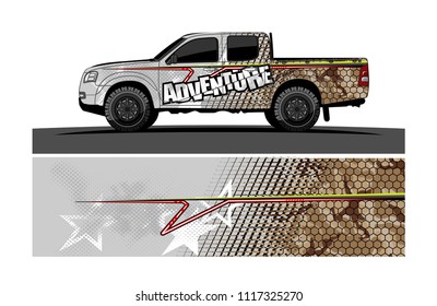 car decal design vector. abstract background livery for vehicle wrap vinyl ready
