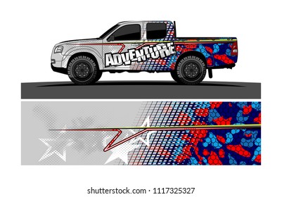 car decal design vector. abstract background livery for vehicle wrap vinyl ready

