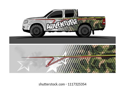 car decal design vector. abstract background livery for vehicle wrap vinyl ready
