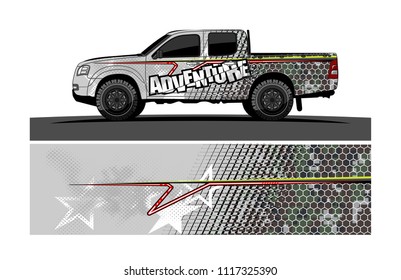 car decal design vector. abstract background livery for vehicle wrap vinyl ready
