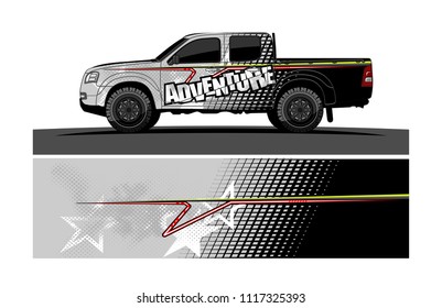 car decal design vector. abstract background livery for vehicle wrap vinyl ready
