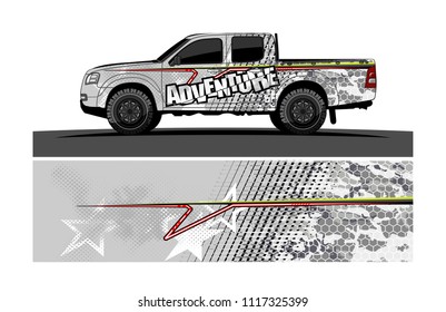 car decal design vector. abstract background livery for vehicle wrap vinyl ready

