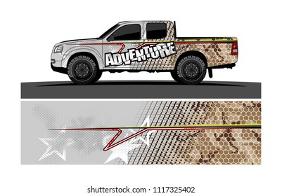 car decal design vector. abstract background livery for vehicle wrap vinyl ready

