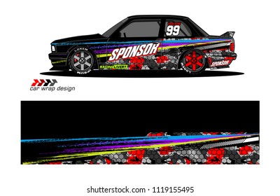 car decal design vector. abstract background for vehicle vinyl wrap