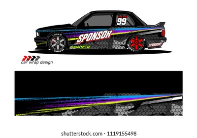 car decal design vector. abstract background for vehicle vinyl wrap