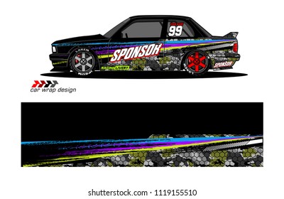 car decal design vector. abstract background for vehicle vinyl wrap