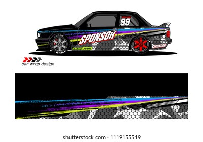 car decal design vector. abstract background for vehicle vinyl wrap