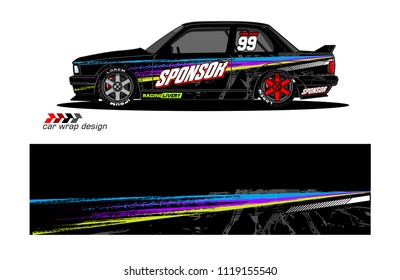 car decal design vector. abstract background for vehicle vinyl wrap