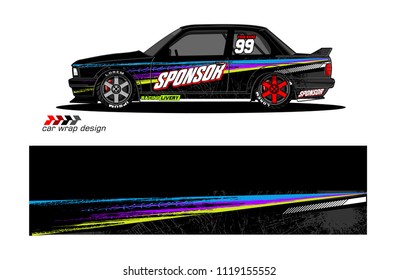 car decal design vector. abstract background for vehicle vinyl wrap