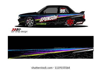 car decal design vector. abstract background for vehicle vinyl wrap