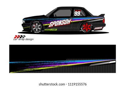 car decal design vector. abstract background for vehicle vinyl wrap