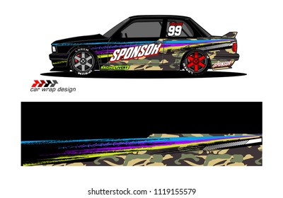 car decal design vector. abstract background for vehicle vinyl wrap