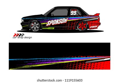 car decal design vector. abstract background for vehicle vinyl wrap