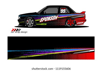 car decal design vector. abstract background for vehicle vinyl wrap