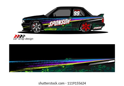 car decal design vector. abstract background for vehicle vinyl wrap