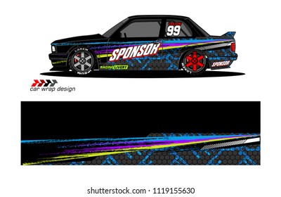 car decal design vector. abstract background for vehicle vinyl wrap