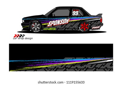 car decal design vector. abstract background for vehicle vinyl wrap