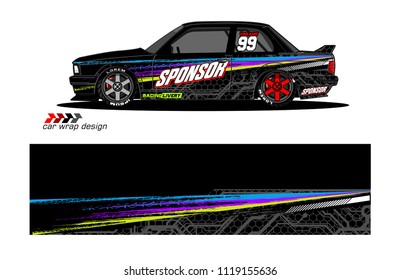 car decal design vector. abstract background for vehicle vinyl wrap