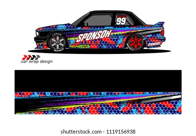 car decal design vector. abstract background for vehicle vinyl wrap