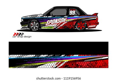 car decal design vector. abstract background for vehicle vinyl wrap