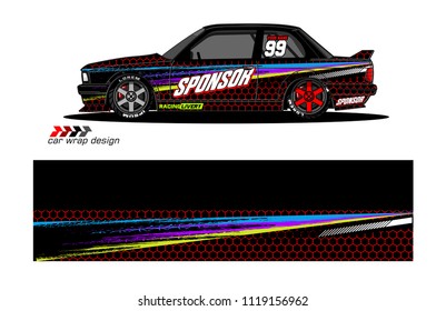 car decal design vector. abstract background for vehicle vinyl wrap