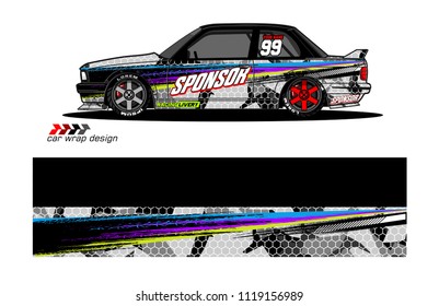 car decal design vector. abstract background for vehicle vinyl wrap