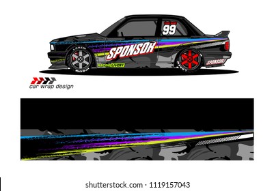 car decal design vector. abstract background for vehicle vinyl wrap
