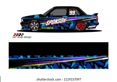 car decal design vector. abstract background for vehicle vinyl wrap